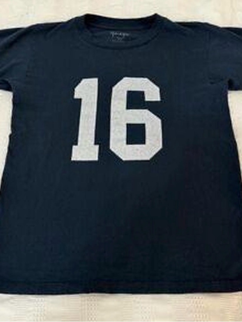 Brandy Melville Navy Tee with White '16' Graphic